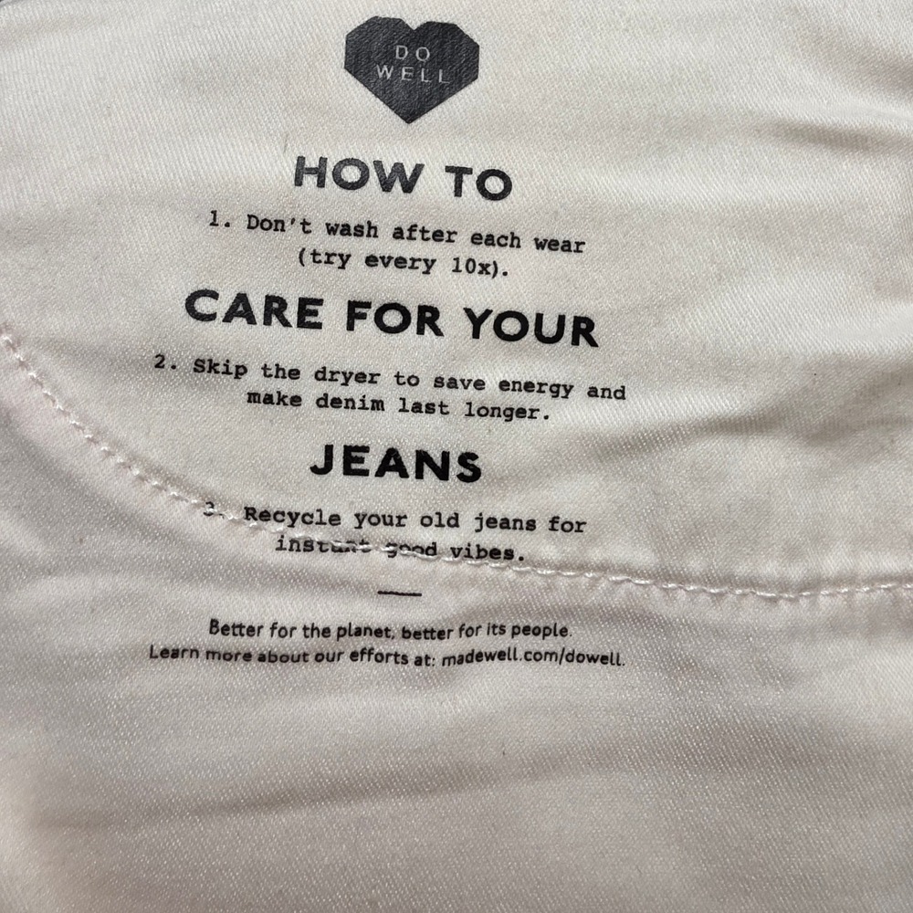 Madewell The Perfect Vintage Jean Red White Gingham Check High Rise Pants 29 - Picture 11 of 16